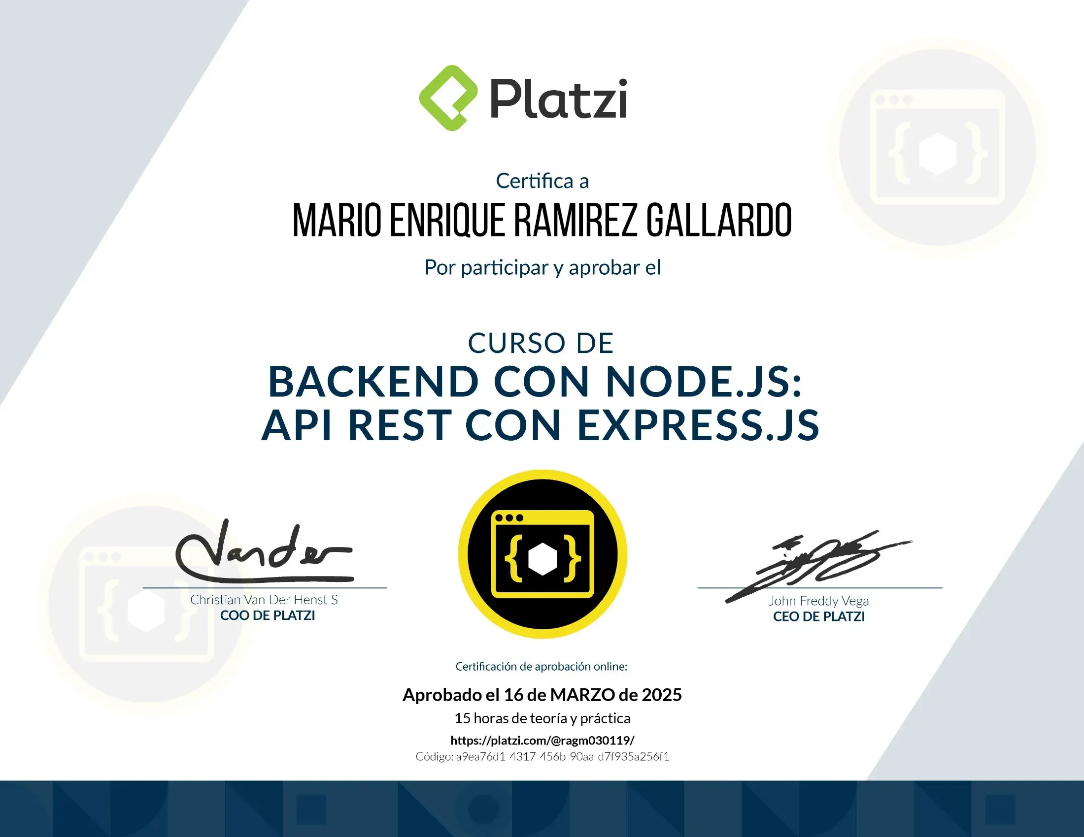 Backend con Node.js y Express