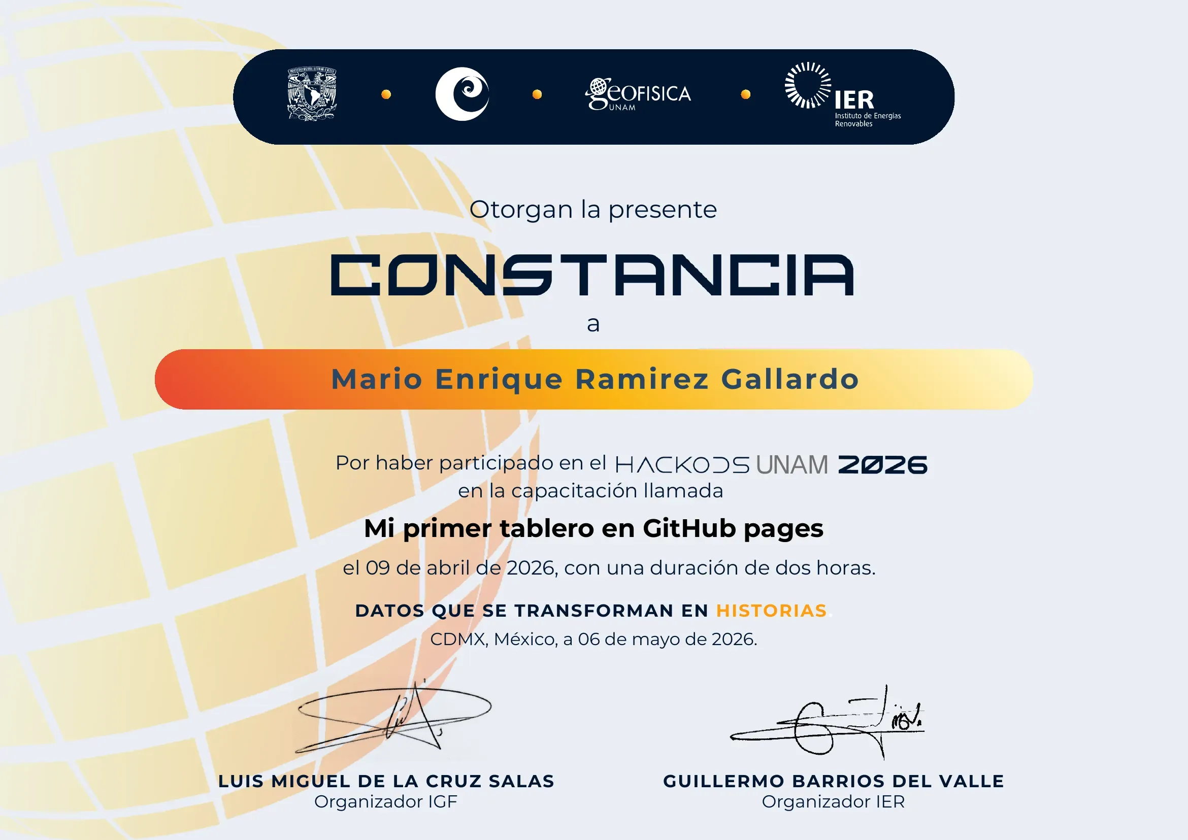 Mi primer tablero en GitHub pages
