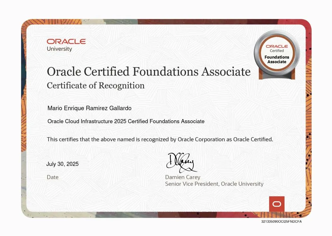 Oracle Certified Foundations Associate